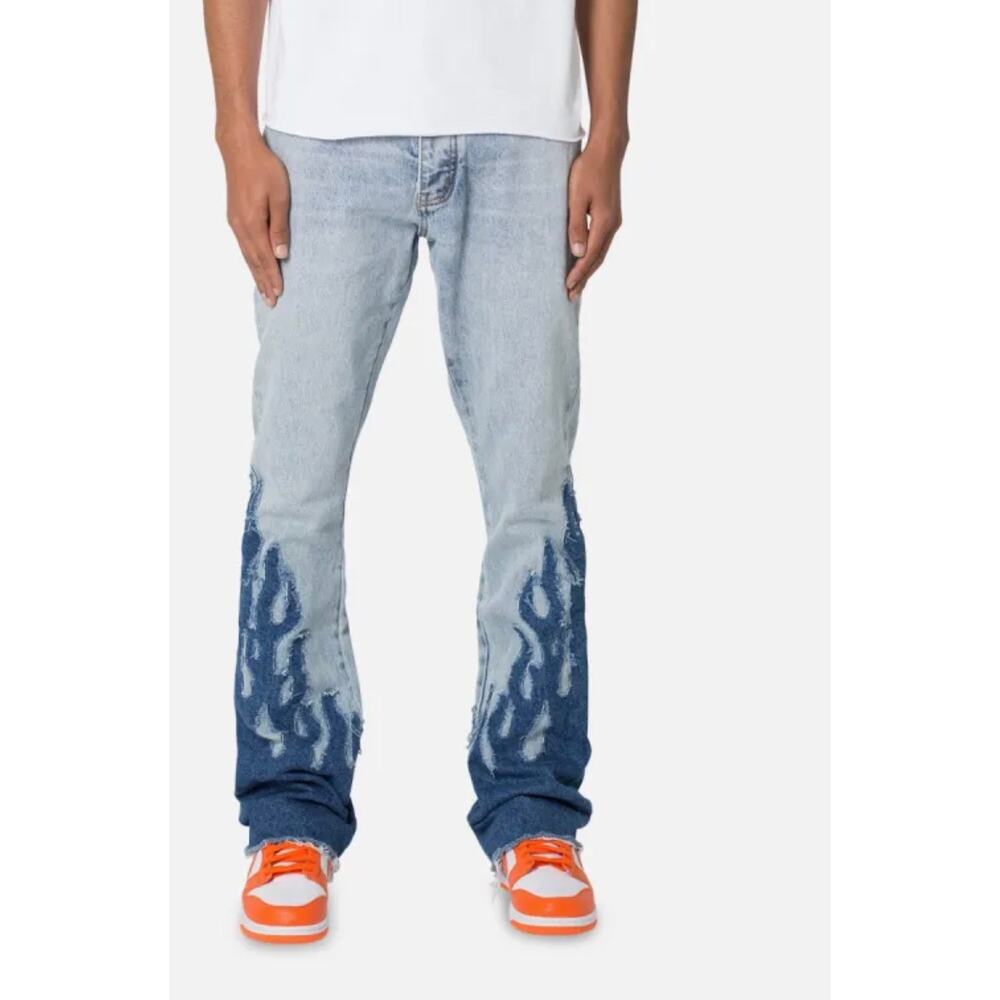 New MNML flame flare denim jeans sz 30